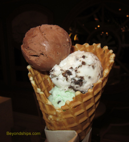 Gelato ice cream parlor on Royal Princess, ice cream cone