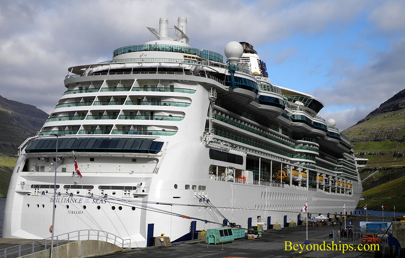 Royal Caribbean cruise ship Brilliance of the Seas in the Faroe Islands