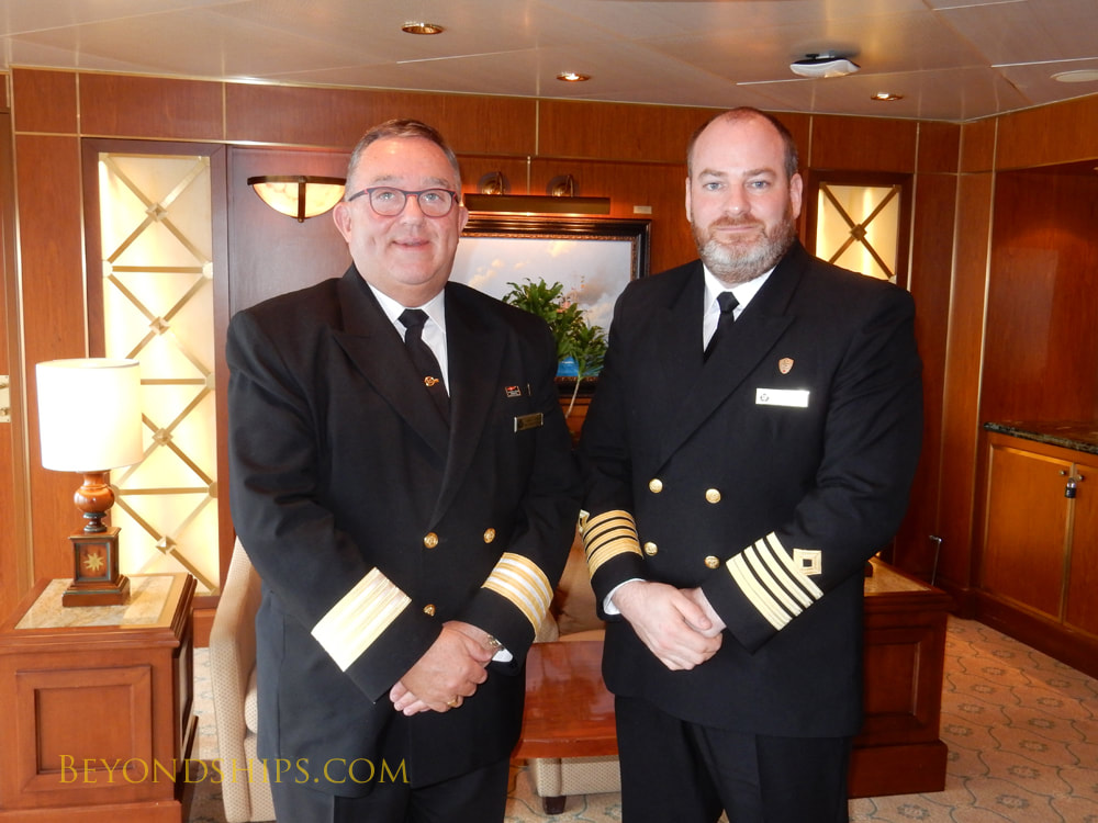Hotel General Manager James Cusick and Captain Tomas Connery of Cunard Line's Queen Victoria