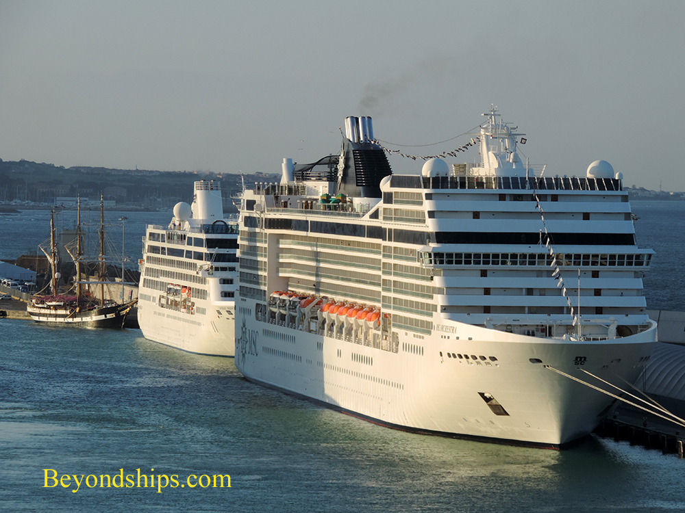 Cruise ships MSC Orchestra and Ocean Princess