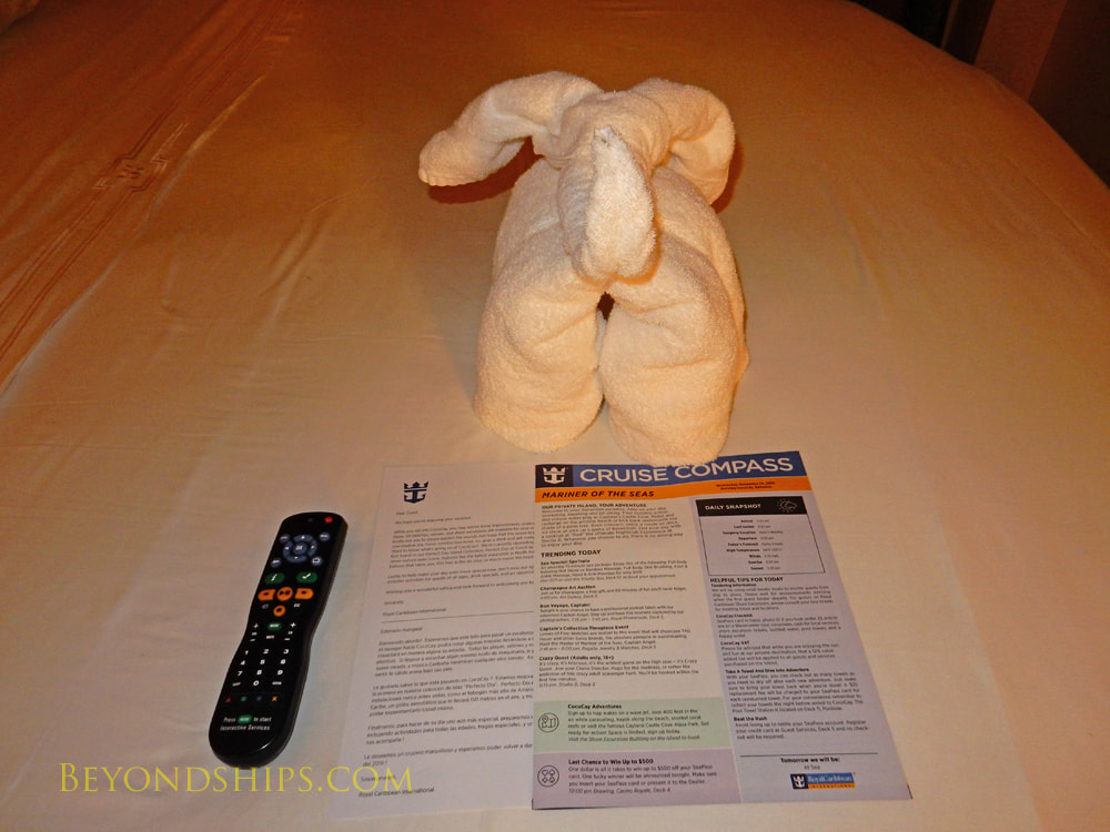 Towel animal on cruise ship Mariner of the Seas