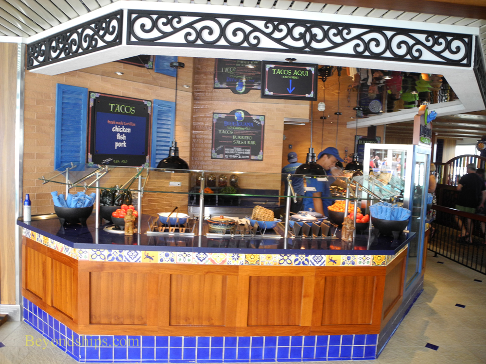 The Blue Iguana cantina on Carnival Glory cruise ship