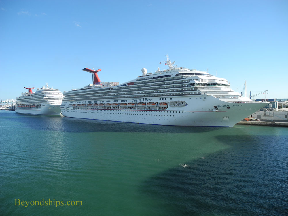 Carnival Liberty and Carnival Breeze cruise ships