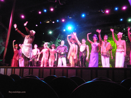 A productions show on cruise ship Ventura.