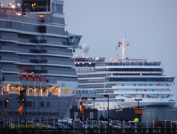 Queen Victoria and Queen Elizabeth cruise ships