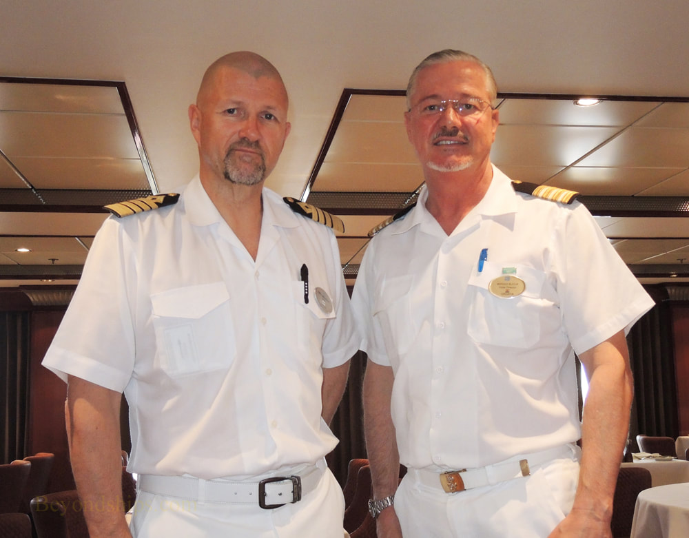 Captain Kim Karlson and Hotel Director Mirsad Bucuk of  Norwegian Jade