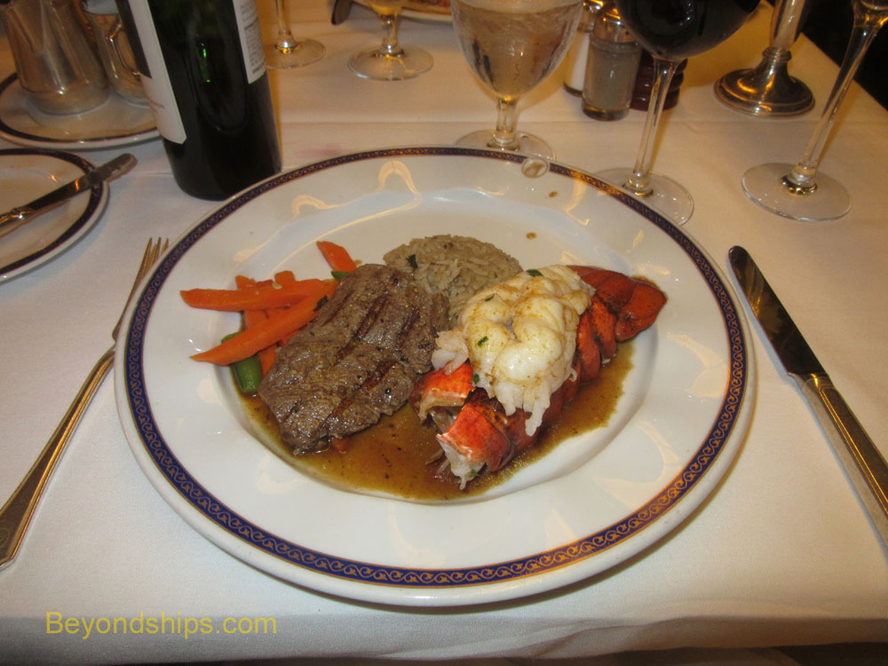 Surf and turf on cruise ship Westerdam