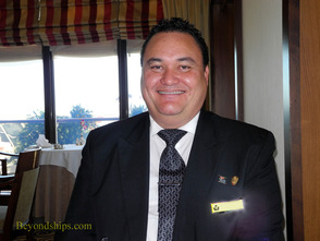 Maitre d'hotel Patu Kerel of the Princess Grill on Queen Mary 2 