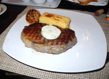 Steak in La Cucina on cruise ship Norwegian Epic