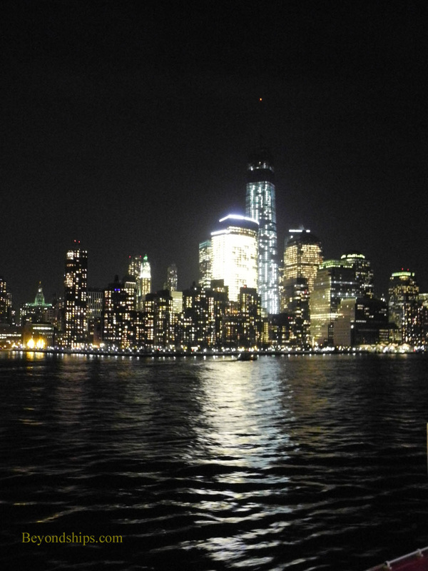 Lower Manhattan at night. 