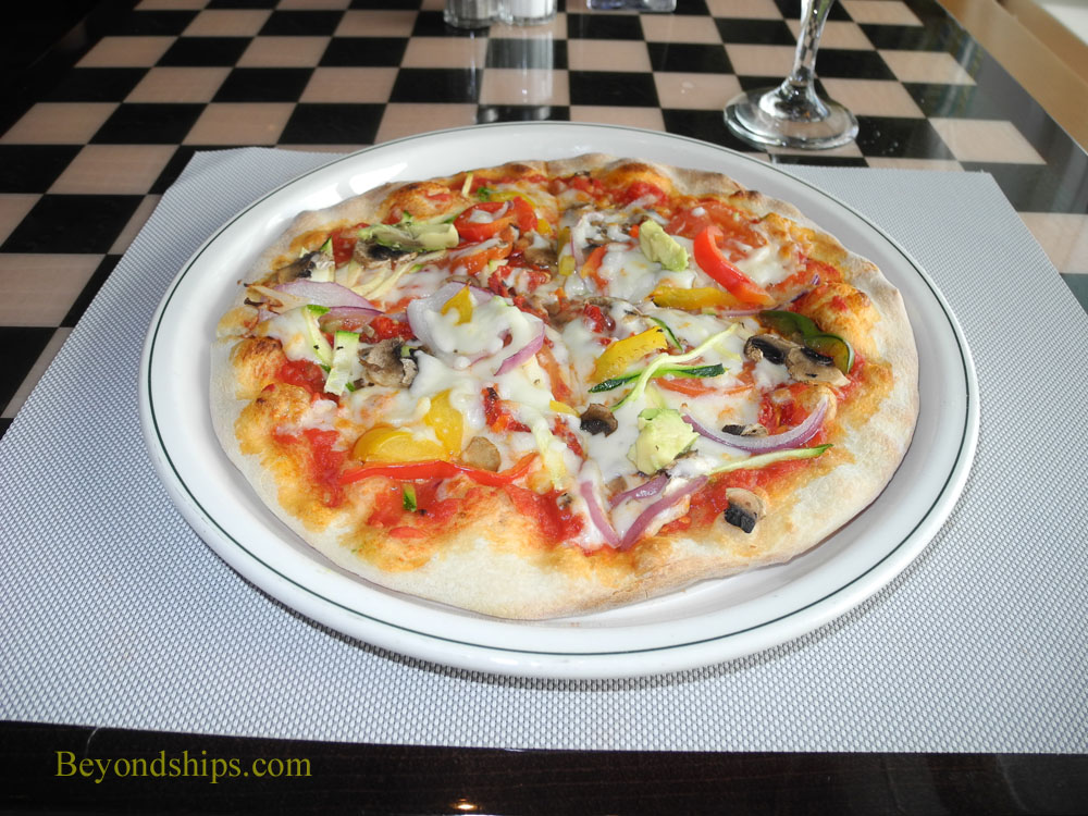 Alfredo's Pizzeria on Royal Princess, vegetarian pizza