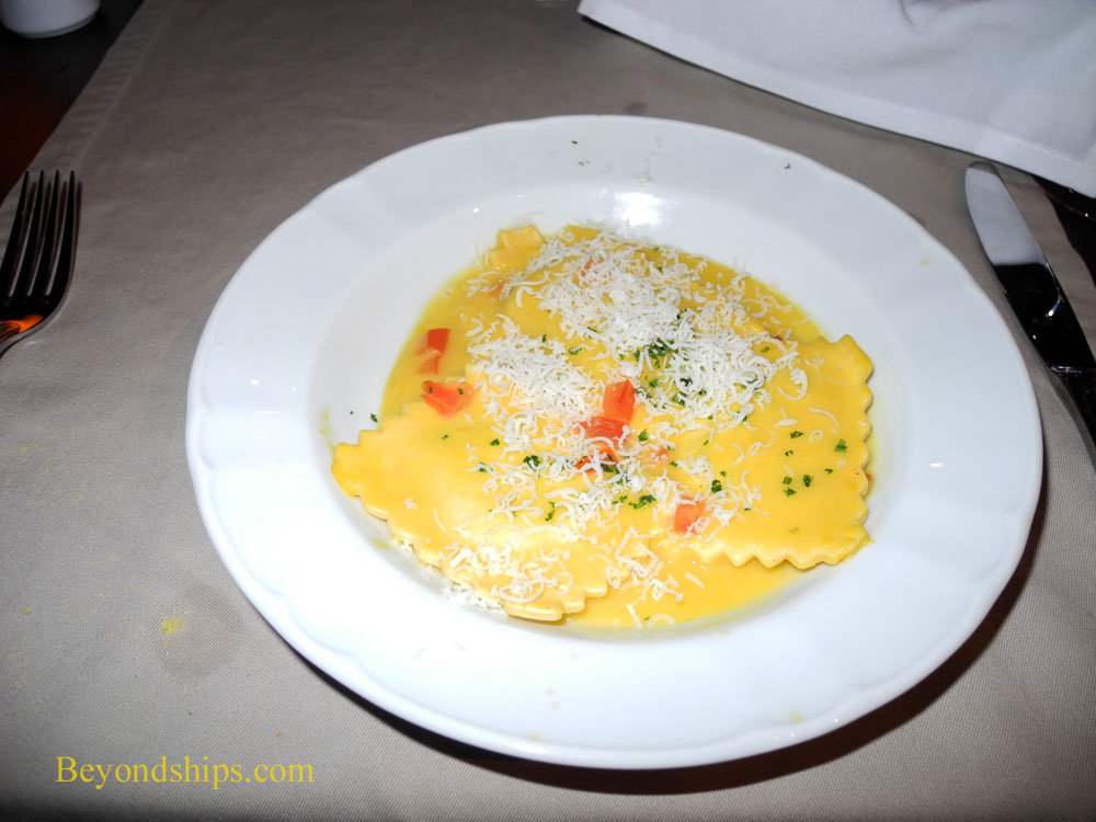 Ravioli from Giovanni's Table on cruise ship Brilliance of the Seas 