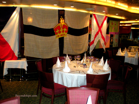 A dinner in the Bay Tree Restaurant on cruise ship Ventura.