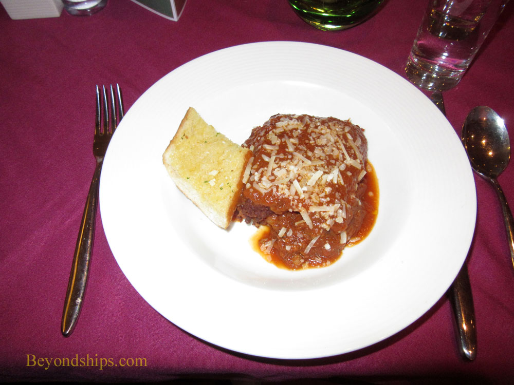 Chefs Galley lasagna on Queen Mary 2
