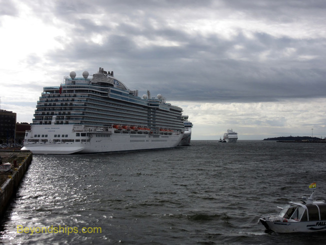 Cruise ships Royal Princess, Norwegian Dawn and Seven Seas Navigator