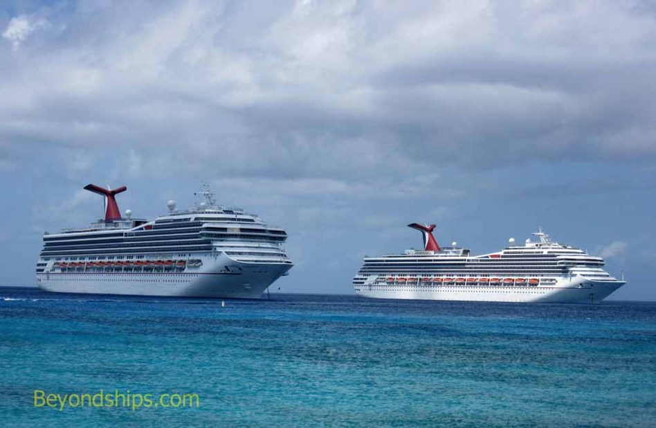 Cruise ships Eurodam and Carnival Freedom