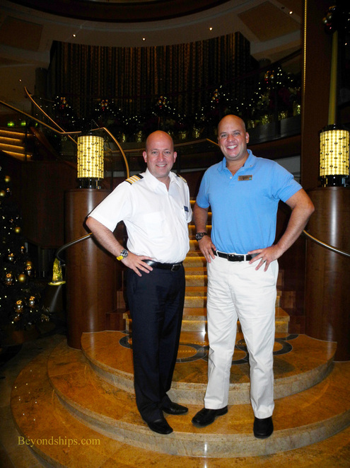 Picture Hotel Director Julian Brackenbury and Cruise Director Julian Baya of cruise ship Celebrity Reflection