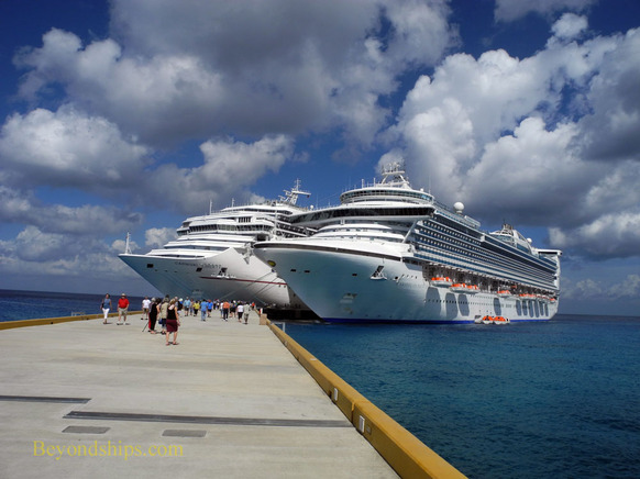 Carnival Liberty and Caribbean Princess cruise ships