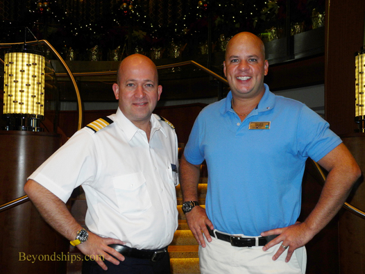 Picture Hotel Director Julian Brackenbury and Cruise Director Paul Baya of cruise ship Celebrity Reflection