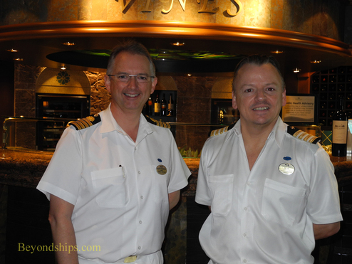 Captain Tony Draper and Hotel General Manager Peter Hollinson of cruise ship Emerald Princess
