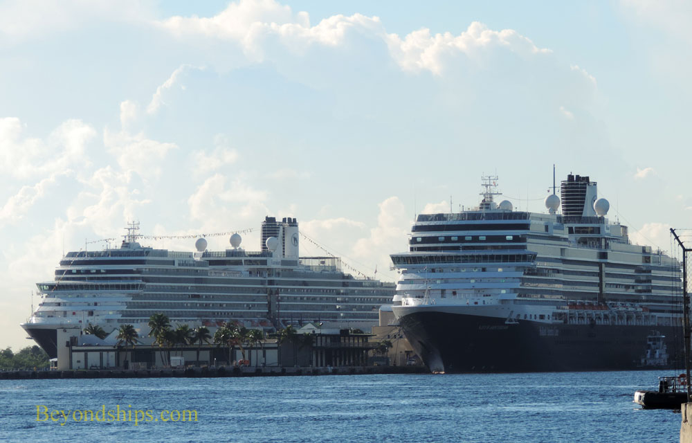 cruise ships Eurodam and Nieuw Amsterdam