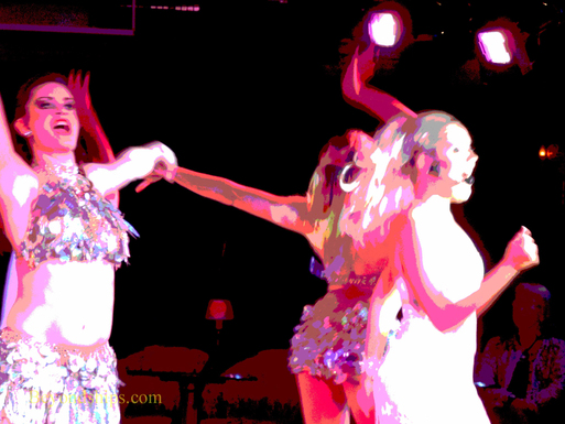 Singers and dancers on cruise ship Ocean Princess