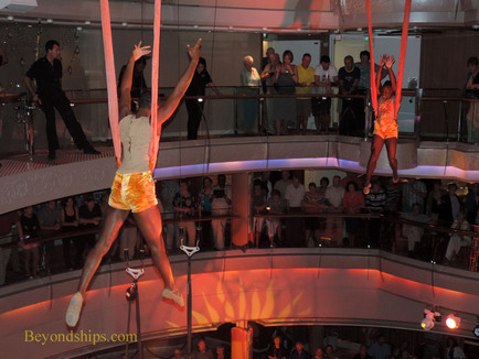 Picture Legend of the Seas aerialists performing in the Centrum