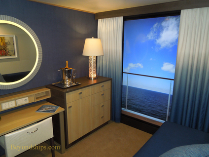 A virtual balcony cabin on Quantum of the Seas.