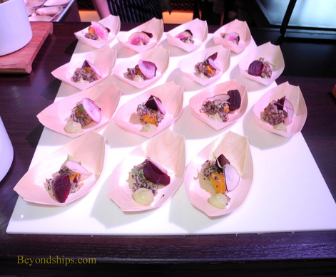 Golden beet salad from Coastal Kitchen on Quantum of the Seas
