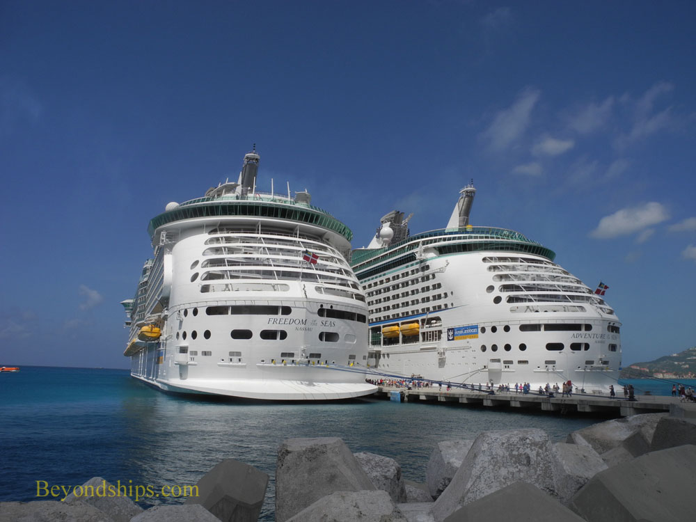 Freedom of the Seas and Adventure of the Seas cruise ships