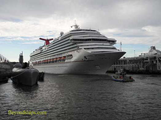 Carnival Splendor cruise ship. leaving Manhattan Cruise Terminal