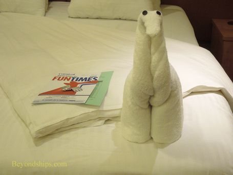Picture towel animal on Carnival Breeze cruise ship