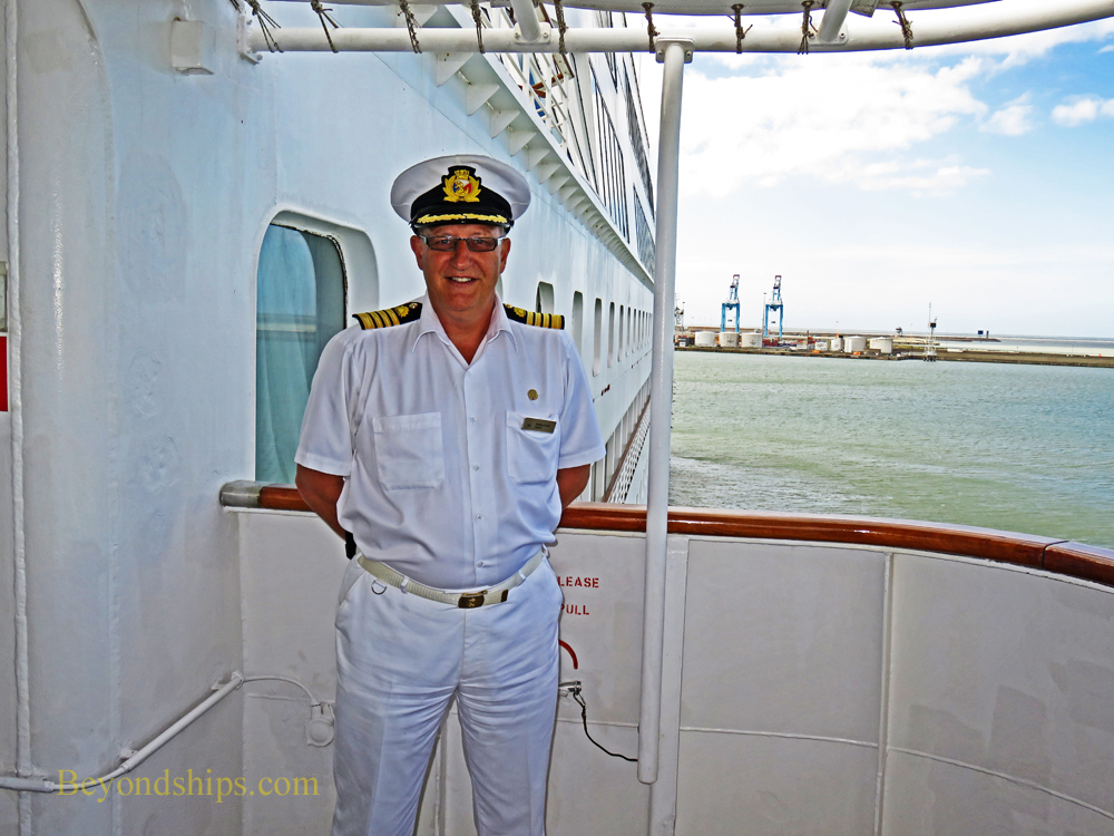 Captain Ashley Cook of cruise ship Oriana